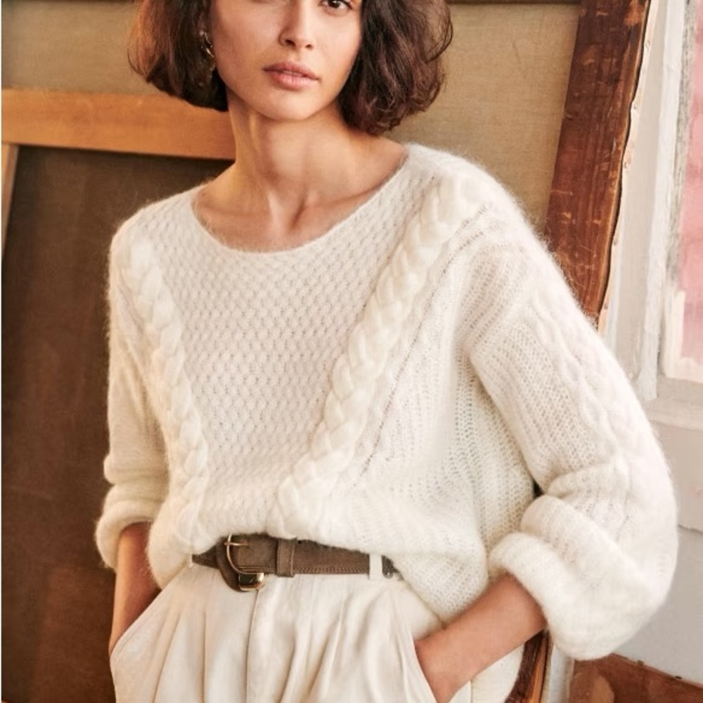 Sézane NWOT Philomene Ecru Sweater Medium